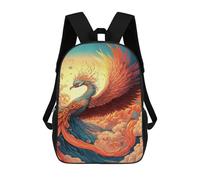 sinyumoney Fantasy Phoenix Art Print -1 Mochila Escolar Infantil De 17 Pulgadas Con Estampado 3D, Mochila Moderna Para Niños, Mochilas De Viaje, Bolsas Para Libros, Mochila Escolar Infantil