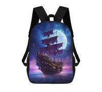 sinyumoney Fantasy Pirate Ship Mochila Escolar, Mochila Informal, Mochila De Día, Mochila Escolar, De Trabajo, De Viaje Para Niñas, Adolescentes 17inch