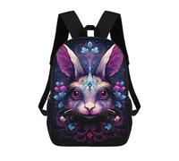 sinyumoney Fantasy Rabbit Art Print-1 Mochila Escolar Impresa En 3D 17inch Mochilas De Moda Para Niños, Mochilas Escolares Para Niños De Primaria Y Secundaria