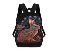 sinyumoney Fantasy Rabbit Artwork Mochila Escolar Impresa En 3D 17inch Mochilas De Moda Para Niños, Mochilas Escolares Para Niños De Primaria Y Secundaria