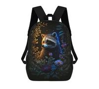 sinyumoney Fantasy Raccoon Magic Mochila Escolar Para Niños, Mochila Escolar Impresa En 3D Para Estudiantes De Primaria Y Secundaria 17inch