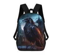 sinyumoney Fantasy Raven in Castle Mochila Escolar Impresa En 3D Mochila Escolar De Moda Para Niños Mochilas Para Niños Estudiantes De Secundaria 17inch