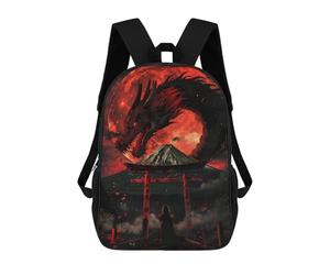 sinyumoney Fantasy Red Fullmon Dragon Mochila Infantil, Mochila Escolar De Gran Capacidad Para Estudiantes, Mochila Para Libros, Mochila Para Niños, Niñas, Adultos Y Adolescentes 17inch