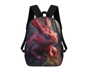 sinyumoney Fantasy Red Lizard in Forest Mochilas Impresas En 3D Para Niños, Mochila Escolar, Mochila Informal Para Exteriores, Mochila Informal De Moda Para Niños, Lindas Bolsas De Viaje 17inch