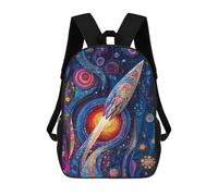 sinyumoney Fantasy Rocket in Space Mochilas Infantiles Impresas En 3D Para Niños, Mochilas Escolares De Moda, Mochilas De Viaje, Mochilas Escolares Para Niños De Primaria 17inch
