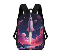sinyumoney Fantasy Rocket Space Mochilas De Moda Impresas En 3D 17inch Mochila Escolar Informal Para Niños De Primaria Y Secundaria