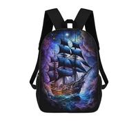 sinyumoney Fantasy Sailing Ship Art Print -1 Mochila De Viaje Para La Universidad Mochilas Para La Escuela/trabajo/viajes 17inch