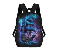 sinyumoney Fantasy Sailing Ship Art Print-5 Mochila Escolar Impresa En 3D 17inch Mochila Escolar Infantil Mochilas De Viaje Mochila Informal De Moda Para Niños Y Estudiantes