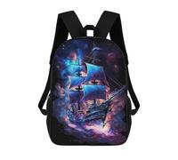 sinyumoney Fantasy Sailing Ship Artwork -1 Mochila Escolar Impermeable Para Viajes, Mochila Para Ordenador Portátil, Ideal Para Acampar, Aventuras Al Aire Libre Y Viajes Diarios 17inch