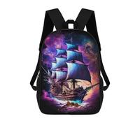 sinyumoney Fantasy Sailing Ship Artwork 17inch Mochilas Escolares Impresas En 3D, Mochilas Escolares De Moda Para Niños De Primaria Y Secundaria