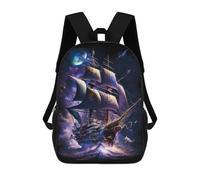 sinyumoney Fantasy Sailing Ship Mochila Escolar, Mochila Informal, Mochila De Día, Mochila Escolar, Mochila De Trabajo, Mochila De Viaje Para Adolescentes, Niñas, Niños, Mujeres Y Hombres 17inch