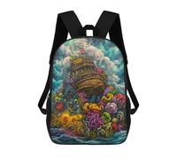 sinyumoney Fantasy Ship Amidst Colorful Clouds Mochila Escolar De Moda Para Estudiantes, Adecuada Para Niños Y Niñas, Mochila Informal Para Viajes Al Aire Libre, Esencial Para El Día A Día 17inch