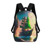 sinyumoney Fantasy Ship in Mystic Light Mochilas Infantiles Impresas En 3D Para Niños, Mochilas Escolares De Moda, Mochilas De Viaje, Mochilas Escolares Para Niños De Primaria 17inch