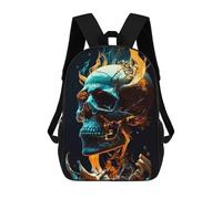 sinyumoney Fantasy Skull Mochila Infantil, Mochila Escolar Infantil, Mochilas Escolares Impresas En 3D Para Niños Y Estudiantes Adolescentes 17inch