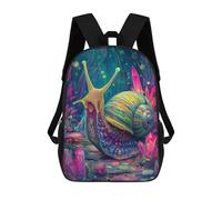 sinyumoney Fantasy Snail in Crystal Forest 17inch Mochilas Escolares Impresas En 3D, Mochilas Escolares De Moda Para Niños De Primaria Y Secundaria