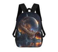 sinyumoney Fantasy Snow Globe Universe Mochilas Para Niños Mochila Escolar Mochila Escolar Impresa En 3D Para Niños Estudiantes De Primaria Y Secundaria 17inch