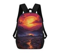 sinyumoney Fantasy Sunset Cityscape Mochila Escolar Secundaria Informal Para Viajes, Mochilas Para La Escuela Secundaria, Para Acampar, Aventuras Al Aire Libre Y Viajes Diarios 17inch