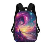 sinyumoney Fantasy Sunset Serenity Mochila Grande Para Portátil Resistente Al Agua Para La Escuela - Perfecta Para Viajes, Trabajo Y Uso Diario 17inch
