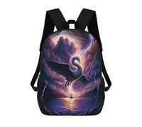 sinyumoney Fantasy Swan Storm Artwork Mochila Escolar Infantil De 17 Pulgadas Con Estampado 3D, Mochila Moderna Para Niños, Mochilas De Viaje, Bolsas Para Libros, Mochila Escolar Infantil