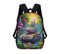 sinyumoney Fantasy Tank in Enchanted Forest Mochila De Peluche Con Dibujos Animados, Mochila 3D Para Niños, Bolsa Escolar, Idea De Regalo De Cumpleaños Para Niños Y Niñas 17inch