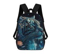 sinyumoney Fantasy Tiger Art Print Mochilas Escolares Para La Escuela Secundaria, Preparatoria, Universidad Y Viajes Para Hombres, Mujeres Y Adolescentes 17inch