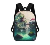 sinyumoney Fantasy Village Mochila Infantil Con Impresión 3D, Mochila Escolar Para Niños, Mochila Informal Divertida Para Niños Y Adolescentes 17inch