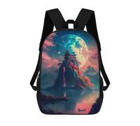 sinyumoney Fantasy Village of Therock Mochilas Para Niños Mochilas Escolares Mochila Escolar Para Niños Impresa En 3D Mochilas De Viaje De Moda Para Niños De Primaria Y Secundaria 17inch