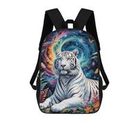 sinyumoney Fantasy White Tiger Art Print Mochilas Infantiles Mochila Escolar Impresa En 3D Para Niños Mochilas De Viaje Bolsas Para Libros Para Niños 17inch Mochila Escolar