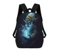 sinyumoney Fantasy Wizard Holding Magic Circle Mochila De Negocios Para Portátil, Mochila Unisex Informal Para Niñas, Niños Y Adolescentes 17inch