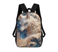sinyumoney Fantasy Wolf Artwork -1 Mochila Escolar Infantil De 17 Pulgadas Con Estampado 3D De Películas De Anime Para Niños, Mochila De Viaje, Mochila Escolar Infantil