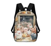 sinyumoney Farm Animals Barn Scene Mochilas Infantiles Impresas En 3D De 17 Pulgadas. Mochila Escolar Informal Impresa En 3D Para Niños De Primaria Y Secundaria.