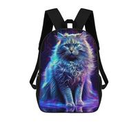 sinyumoney Farm Cat Oil Paint Mochilas Impresas En 3D Para Niños, Mochila Escolar, Mochila Informal Para Exteriores, Mochila Informal De Moda Para Niños, Lindas Bolsas De Viaje 17inch