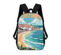 sinyumoney Faro Portugal Travel Mochila Infantil Para Niñas Y Niños, Mochila De Día, Escuela Primaria, Perfecta Para La Vuelta Al Cole O Educación Física, Regalos Y Viajes 17inch