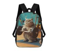 sinyumoney Fat British Shorthair Cat Mochila Escolar Infantil Impresa En 3D 17inch Mochilas De Moda Para Niños De Primaria Y Secundaria