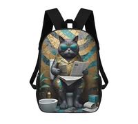 sinyumoney Fat Cat Toilet Mochila Infantil Para Niñas Y Niños, Mochila De Día, Escuela Primaria, Perfecta Para La Vuelta Al Cole O Educación Física, Regalos Y Viajes 17inch