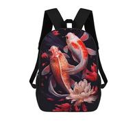sinyumoney Fat Koi Fish Mochila Escolar Infantil Impresa En 3D Para Niños, Mochila De Viaje De Alta Capacidad, Bolsas Para Libros, Mochila Escolar Infantil 17inch