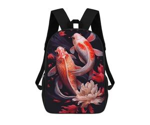 sinyumoney Fat Koi Fish Mochila Escolar Infantil Impresa En 3D Para Niños, Mochila De Viaje De Alta Capacidad, Bolsas Para Libros, Mochila Escolar Infantil 17inch