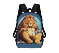 sinyumoney Fat Lion Funny Animal Mochila De Día Mochila De Negocios Mochila Impermeable Para Libros Para Hombres/mujeres 17inch