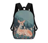 sinyumoney Fawn in A Forest Mochilas Infantiles Mochila Escolar Mochila Impresa En 3D Para Niños Mochilas De Viaje Bolsas Para Libros Mochila Escolar Para Niños 17inch