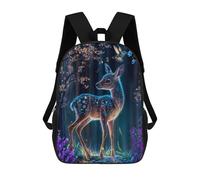 sinyumoney Fawn in Enchanted Forest Mochila Escolar Para Niños De 17 Pulgadas, Mochila Informal De Viaje Para Niños Y Niñas, Mochila De Gran Capacidad Para El Día A Día 17inch