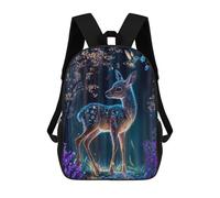 sinyumoney Fawn in Enchanted Forest Mochilas Para Niños Mochila Escolar Mochila Escolar Impresa En 3D Para Niños Estudiantes De Primaria Y Secundaria 17inch