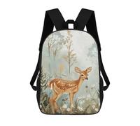 sinyumoney Fawn in Forest Mochila Infantil Para Niñas Y Niños, Mochila De Día, Escuela Primaria, Perfecta Para La Vuelta Al Cole O Educación Física, Regalos Y Viajes 17inch