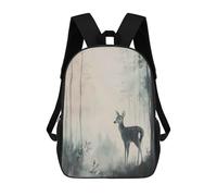 sinyumoney Fawn in Misty Forest Mochilas Impresas En 3D Para Niños, Mochila Escolar, Mochila De Moda Para Niños De Primaria Y Secundaria 17inch
