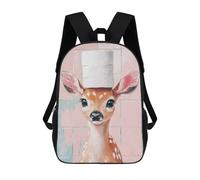 sinyumoney Fawn with Toilet Paper Hat Mochilas Para Niños Y Estudiantes, Mochilas Escolares Impresas En 3D, Mochilas Para Estudiantes De Primaria Y Secundaria Para Niños Y Niñas 17inch