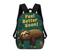 sinyumoney Feel Better Soon Sloth Illustration Mochilas Mochilas Infantiles Mochila Escolar Mochila Escolar Infantil Impresa En 3D Mochilas De Viaje De Moda Para Niños De Primaria Y Secundaria 17inch