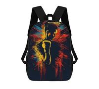 sinyumoney Female Boxer Silhouette Mochila Escolar Mochila Para Niños Impresa En 3D Mochilas Infantiles Para Niños Y Niñas Mochilas Escolares Mochilas De Viaje Para Niños 17inch
