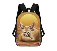 sinyumoney Fennec Fox in Desert Landscape Mochila Escolar Impresa En 3D Mochilas Informales Para Niños Mochila Escolar Impresa En 3D Para Niños De Primaria Y Secundaria 17inch