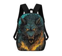sinyumoney Fenrir Wolf Norse Myth Mochila Escolar De Moda Para Material Escolar, Mochila Impermeable Informal Para Niños/niñas/adolescentes 17inch