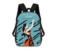 sinyumoney Feria De Sevilla Spain 17inch Mochila Escolar Impresa En 3D Para Niños, Mochila Escolar Informal De Moda, Mochilas De Viaje Para Niños Y Estudiantes.