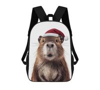 sinyumoney Festive Beaver Portrait Mochila Infantil, Mochila Escolar Infantil, Mochilas Escolares Impresas En 3D Para Niños Y Estudiantes Adolescentes 17inch